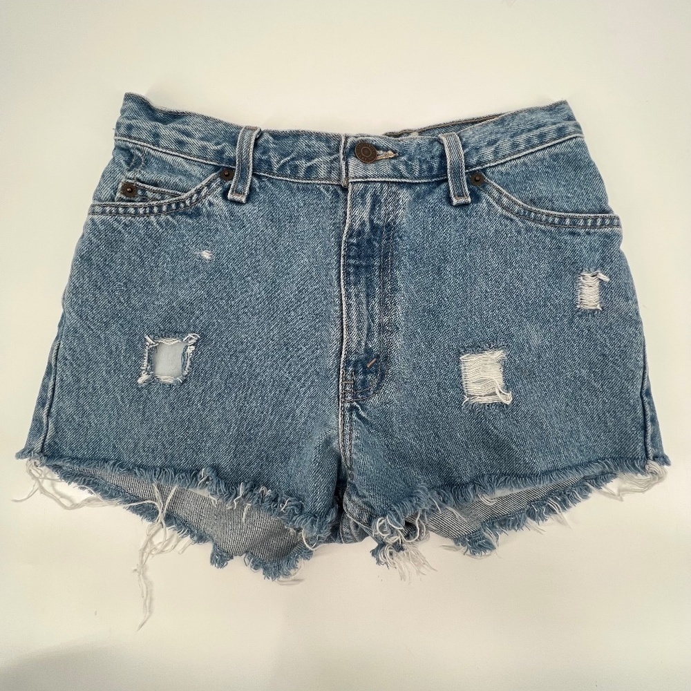 Britannia Cut Off Distressed Denim Jean Shorts Size 26 Women's